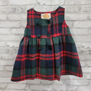 Mud Kingdom 3T-4T Sleeveless Dress Plaid Faux Wool Holiday‎ Christmas